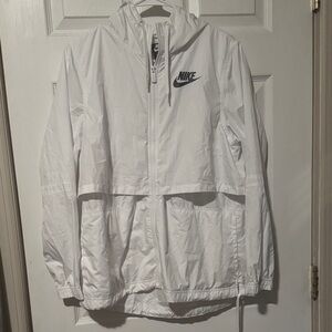 Nike White Hooded Jacket